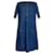 Chanel Cosmopolite Metallic-Kleid Blau Leinwand  ref.346577