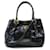 Prada Black Glazed Leather 2way Tote Bag with Strap  ref.346687