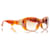 Louis Vuitton Brown Square getönte Sonnenbrille Braun Kunststoff  ref.346847