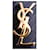 Yves Saint Laurent Alfinete de broche Dourado Aço  ref.347408