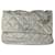 Timeless Große klassische Chanel Überschlagtasche beige mit silber hw Ziege  ref.348196