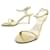CHRISTIAN DIOR SANDALS WITH HEELS 40 IN GOLD LEATHER & STRASS SHOES Golden  ref.348862