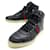 GUCCI SNEAKERS GG SIGNATURE HIGHTOP 221825 6 It 41 LEATHER SNEAKERS Black  ref.348888
