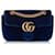 Bolso bandolera de terciopelo azul Gucci Mini GG Marmont Matelasse Metal Paño  ref.349576