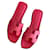 Hermès Oran sandals Pink Leather  ref.350070