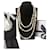Chanel Barockperle CC 160 cm B17 Eine lange Halskette Weiß  ref.350535