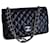 Timeless Chanel Klassische mittelgroße schwarze Dbl-Flap-Tasche Silber Hardware Leder Lammfell  ref.351234