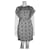 Diane Von Furstenberg Dvf Jenna geometric silkd dress Black White Elastane  ref.351427