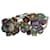No Brand argent sterling 925 ensemble bracelet et bague pierres précieuses améthyste topaze grenat Multicolore  ref.351638