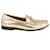 Gucci Horsebit-Loafer aus goldfarbenem Glitzerleder Golden Metallisch  ref.351791