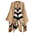 New reversible burberry camel poncho cape with labels Caramel Flesh Wool  ref.352010