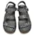 Chanel Metallic Chain Sandals EU36.5 Silvery Leather  ref.352084