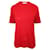 Hermès Camiseta roja con bordado H Algodón  ref.352497