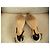 Sapatos de salto Moschino Cheap And Chic em couro preto bege - vista 6