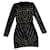 Balmain Dresses Black Dark grey Viscose Polyamide  ref.353515