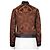 Shanghai Tang Wool Blend Ginkgo Jacquard Jacket Brown - view 2