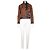 Shanghai Tang Wool Blend Ginkgo Jacquard Jacket Brown - view 5