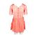 Clover Canyon Vestido de encaje Millie Summer Peach Rosa Melocotón - vista 3