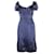 Miu Miu Vestido de seda marinho Azul Azul marinho  ref.353953