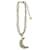 Lanvin Moon Necklace Golden Metallic Metal  ref.354242