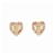 Chanel TUTTI FRUTTI HEART STUD Dourado Metal  ref.354360