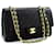 Chanel 2.55 gefütterte Klappe 10"Chain Shoulder Bag Black Lambskin Schwarz Leder  ref.354988