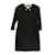 Vestido recto con abertura en jersey de Diane Von Furstenberg Negro Acrílico  ref.354996