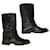 Chanel boots Black Leather  ref.355421