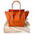 Luggage Céline Borsa da viaggio Celine Arancione Agnello Pelle  ref.355451