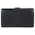 Chanel Carteira Bifold Flap com logotipo Black Lambskin CC Couro Pele de cordeiro  ref.355492