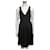 Diane Von Furstenberg DvF pequeño vestido negro vintage Viscosa Elastano  ref.355868