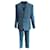 Hugo Boss Traje completo Pantalones de chaleco liso Pantalones de chaleco de corbata Azul Algodón  ref.356005
