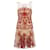 Marchesa Fließendes Kleid aus Netzstoff mit Stickerei-Detail Fleisch  ref.356093