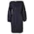 Yves Saint Laurent Vestido negro con hombros descubiertos Algodón  ref.356132