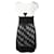 Chanel Robe bicolore à col en V Viscose Fibre de cellulose Blanc  ref.356253