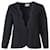 Issa Cropped Wavey Collar Jacket Black Rayon Cellulose fibre  ref.356315