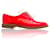 Christian Louboutin Chaussures plates havane rose fluo Cuir Cuir vernis  ref.356354