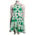 Autre Marque Green and white silk dress  ref.357508