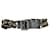Chanel Cinturones Negro Dorado Cuero Metal  ref.357644