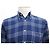 Hermès NEUF CHEMISE HERMES M 39 A CARREAUX EN COTON MARRON NEW COTTON SHIRT Bleu - vue 2