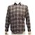 Hermès CAMISA NOVA HERMES M 39 CAMISA NOVA DE ALGODÃO MARROM CHECKED BROWN