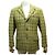 Hermès NEW HERMES M JACKET 48 GREEN CHECK WOOL L510 NEW WOOL JACKET