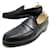 JOHN LOBB MOCCASINS FINEDON SHOES 8E 42 BLACK LEATHER LOAFERS SHOES  ref.357893