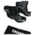 Chanel botas Preto Couro  ref.357953