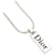 Collier à pendentif plaque logo argent Dior Métal Argenté  ref.358061