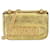 Moschino Schultertasche aus Leder mit Logo Golden Metallisch  ref.358964