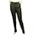 Balenciaga Paris – Schwarze Hose mit sichtbarem Reißverschluss und Falten 38 Leinwand  ref.359205