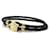 [Occasion] VERSACE Bracelet Versace Homme & Femme Noir x Or Medusa Logo DG05579-DMTN-D41O Cuir Métal Doré  ref.359512