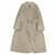 [Occasion] Manteau Burberry Burberrys Vintage Manteau col Bal avec ceinture Manteau Balmacaan Coton Polyester Kaki  ref.359593