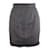 Chanel Falda de lino de cintura alta con detalles de tweed Negro  ref.359971